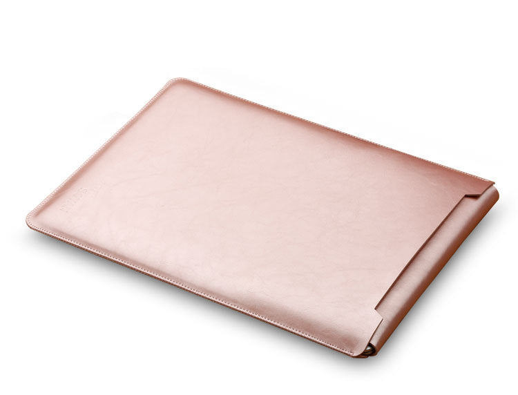 2 in 1 PU Leather Laptop Sleeve with Mouse Pad