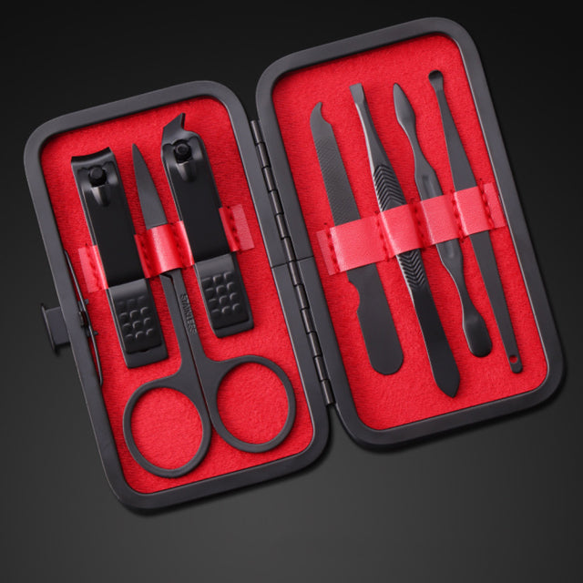 Portable Matte Black Nail Cutter Kit
